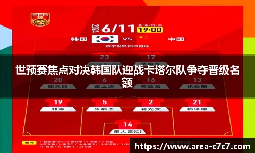 世预赛焦点对决韩国队迎战卡塔尔队争夺晋级名额